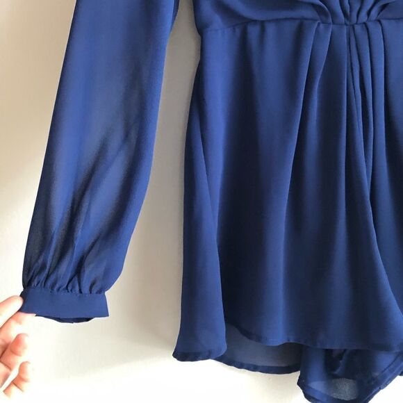 The Clothing Company Long Sleeve Blue Romper, Sm - Picture 4 of 8